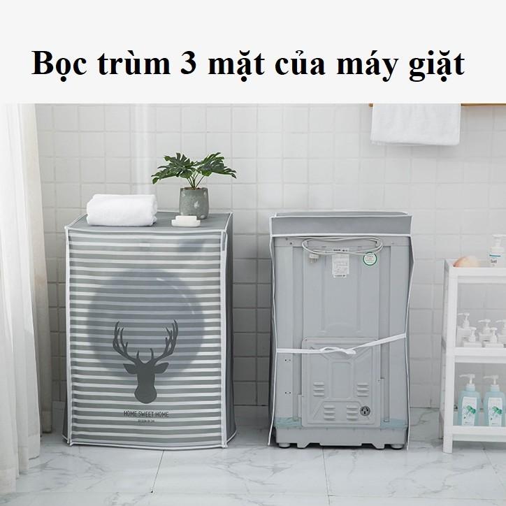 Bọc trùm máy giặt cửa trên, cửa ngang chống thấm họa tiết dễ thương