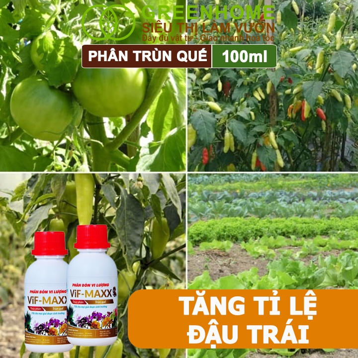 Phân Trùn Quế Greenhome, Lavamix, 100ml, Hữu Cơ Sinh Học, Thuỷ Phân Đậm Đặc, Bón Rau, Hoa, Kiểng