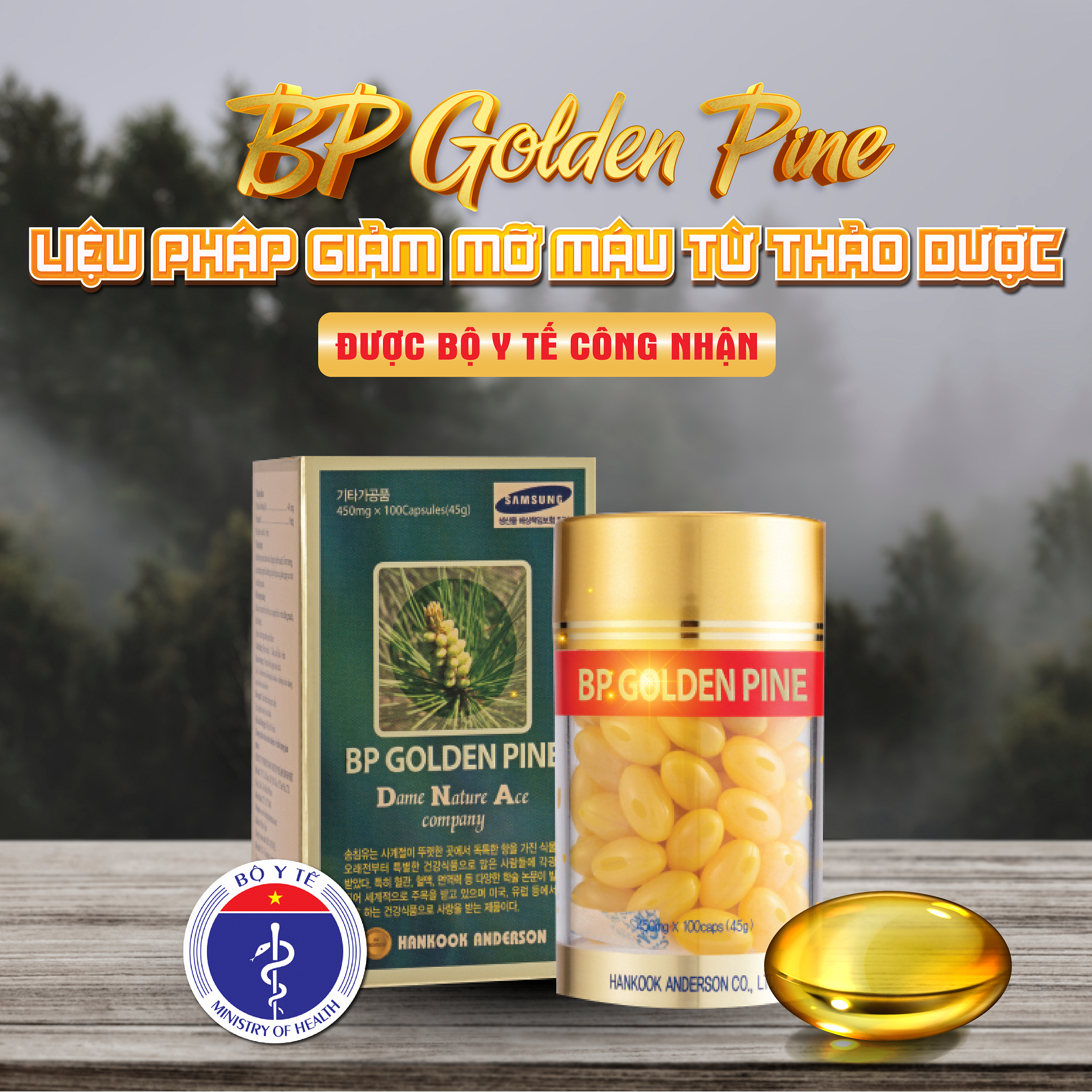 Thực phẩm chức năng Tinh dầu thông đỏ BP Golden Pine - Hộp 100 viên