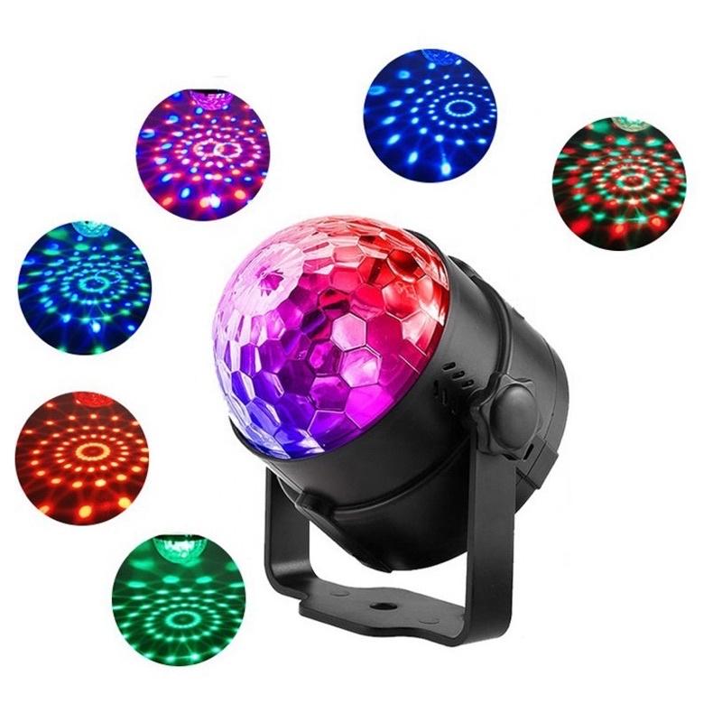 Đèn led cục xoay tròn cắm điện 7 màu