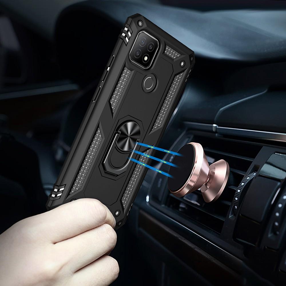 Ốp lưng cho Oppo A15 chống sốc 2 lớp kèm nhẫn iring làm giá đỡ