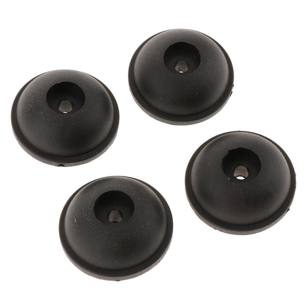 4 Pcs Travel Luggage Replacement Part Foot Stand Bottom Stud Durable Black