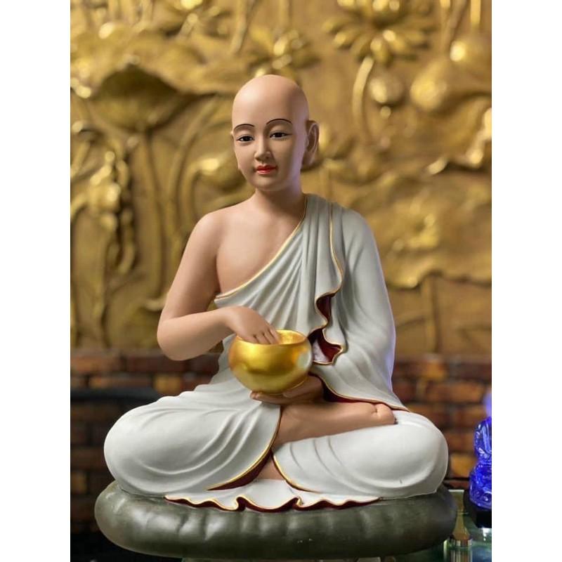 Tượng Thánh Tăng Sivali Áo Xám NPH Thanh Duy, Composite 40cm
