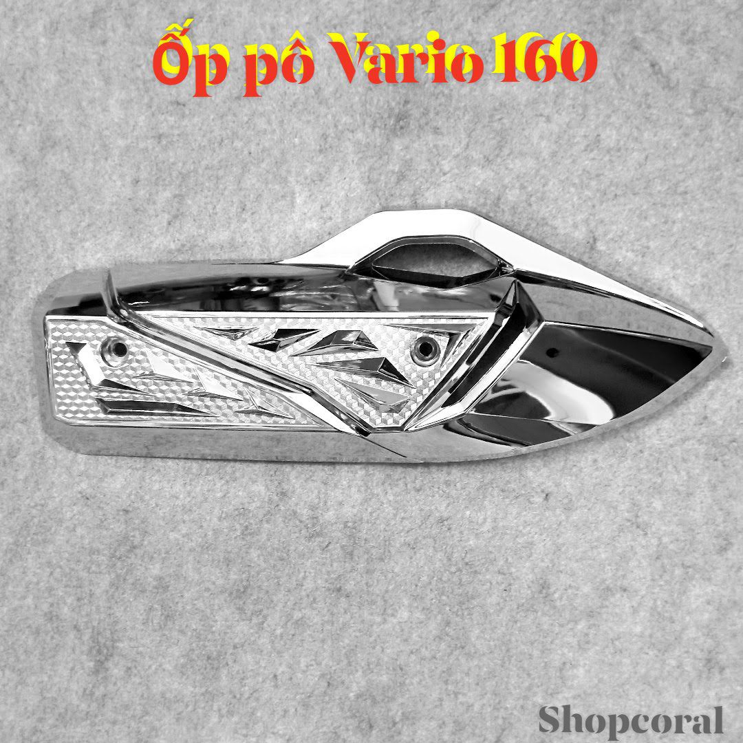 Ốp pô Vario 160 nhựa xi mạ crom