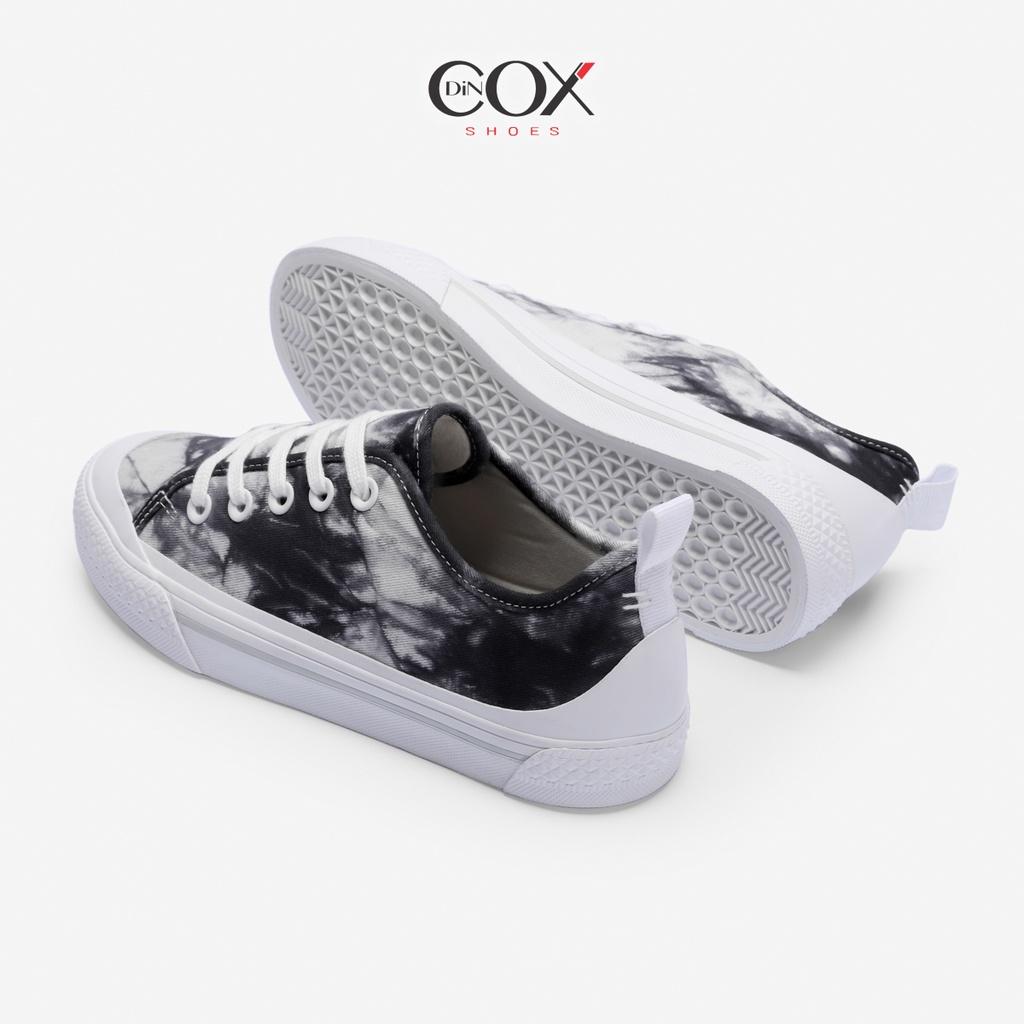 Giày Sneaker Vải Canvas Unisex Chính Hãng DINCOX C20 Black Tie Dye Sang Trọng Tinh Tế Đơn Giản