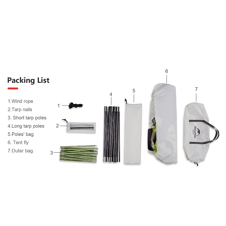 Lều bãi biển 4 người NatureHike NH18Z001-P