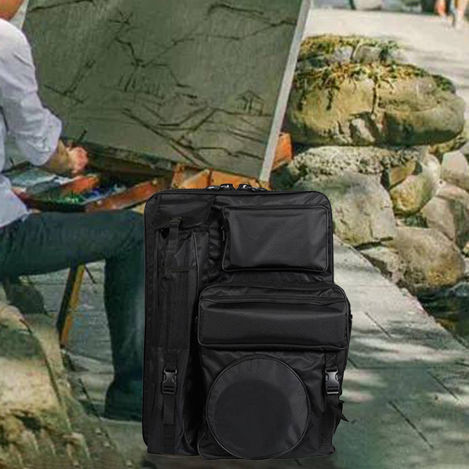 Art Portfolio Case Carrying Bag Tote Backpack Sketchbook Professional Painting Bag Carry Bag for Cleaning Pot Mix Tray Palette Drawing Board