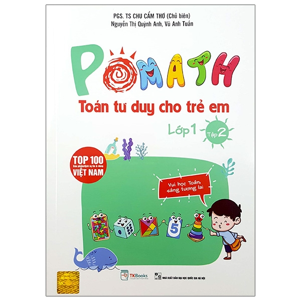 Sách Pomath - Toán Tư Duy Cho Trẻ Em Lớp 1 - Tập 2 - Tặng Kèm Bộ Bookmark.