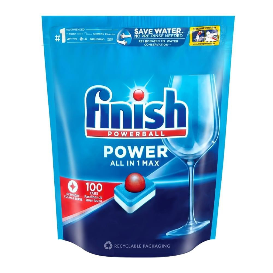 Viên rửa bát Finish All in one max 100 viên, Finish Powerball All In one 100 tablets
