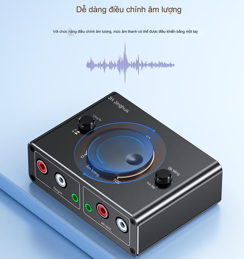 ROGTZ Bộ Chia Âm Thanh 2 Chiều, Từ 1 Thiết Bị Ra 2 Loa, Tai Nghe Hoặc Từ 2 Thiết Bị Ra 1 Loa/ Tai Nghe JH-Q280 - Hàng Nhập Khẩu