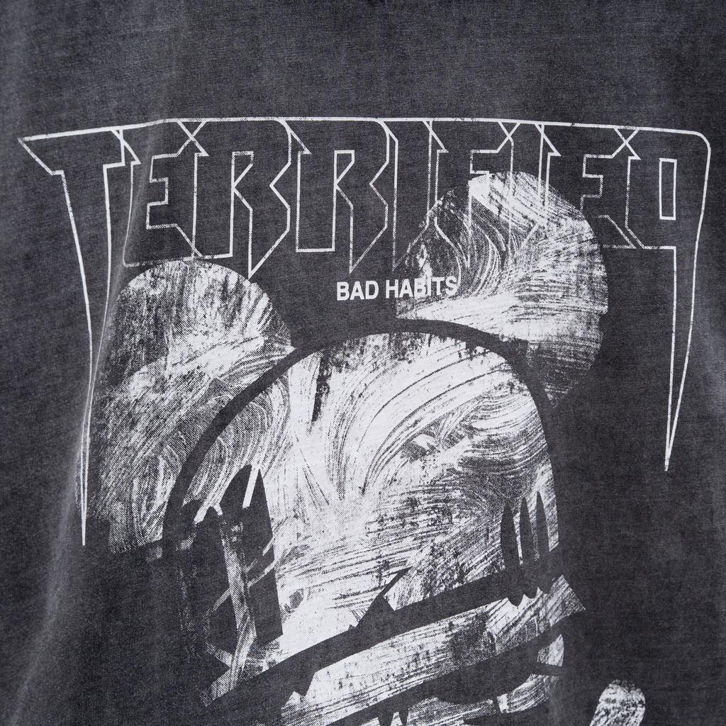 Áo thun tay lỡ unisex BH Terrified đầy đủ tem cổ tag tay Hany shop