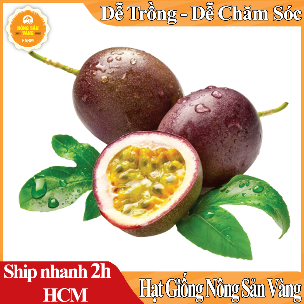 Hạt giống Chanh Dây Dễ Trồng, Sinh Trưởng Và Phát Triển Khỏe, Kháng Bệnh Cao (Gói 50 Hạt) - Nông Sản Vàng