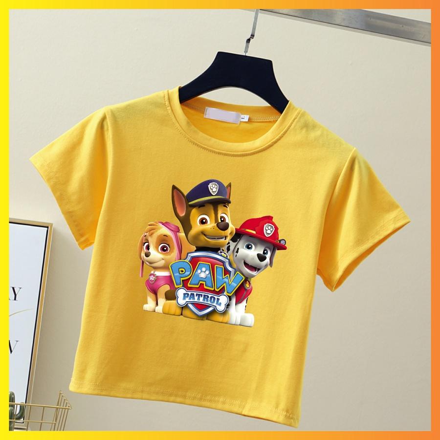 Áo Paw Patrol – Áo Thun Những Chú Chó Cứu Hộ Màu Vàng phong cách Cho Bé Trai Bé Gái