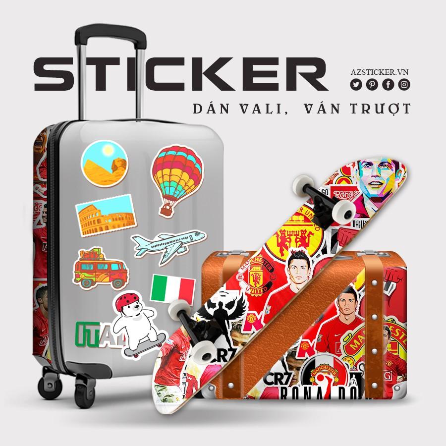 Sticker Ronaldo - Hình Dán Ronaldo Trang Trí Chất Liệu Decal Chống Nước Cắt Sẵn Dán Mũ Bảo Hiểm