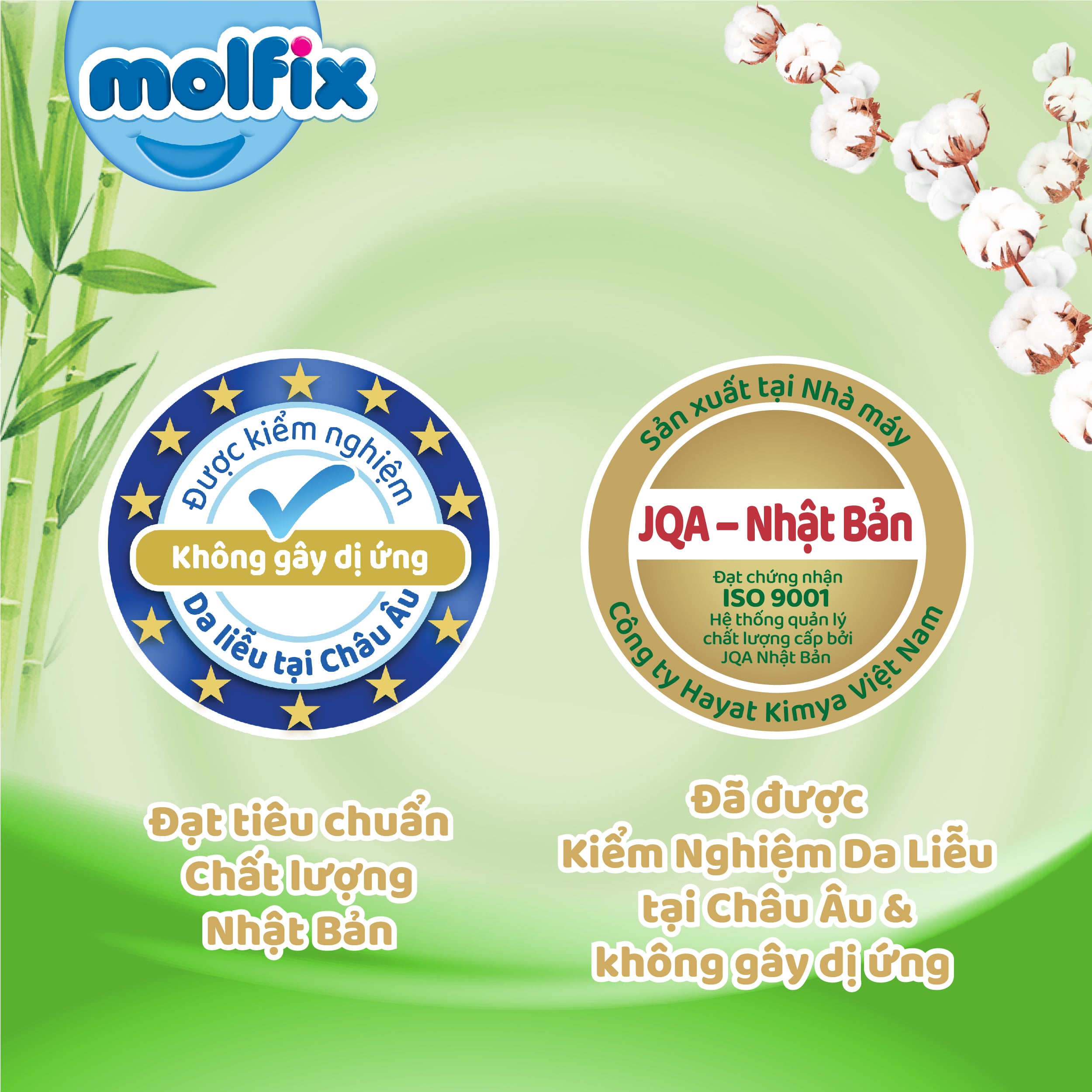 Tã/bỉm dán Molfix Thiên nhiên Jumbo M (6kg - 11kg) - Gói 46+6 miếng