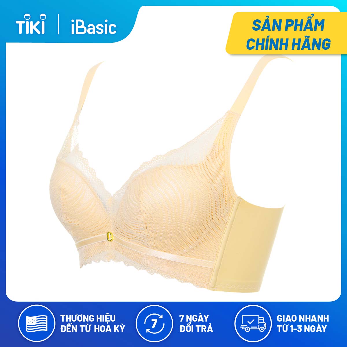 Hình ảnh Set áo ngực có gọng mút mỏng ren cup T-Shirt iBasic BRAW132 và PANW132