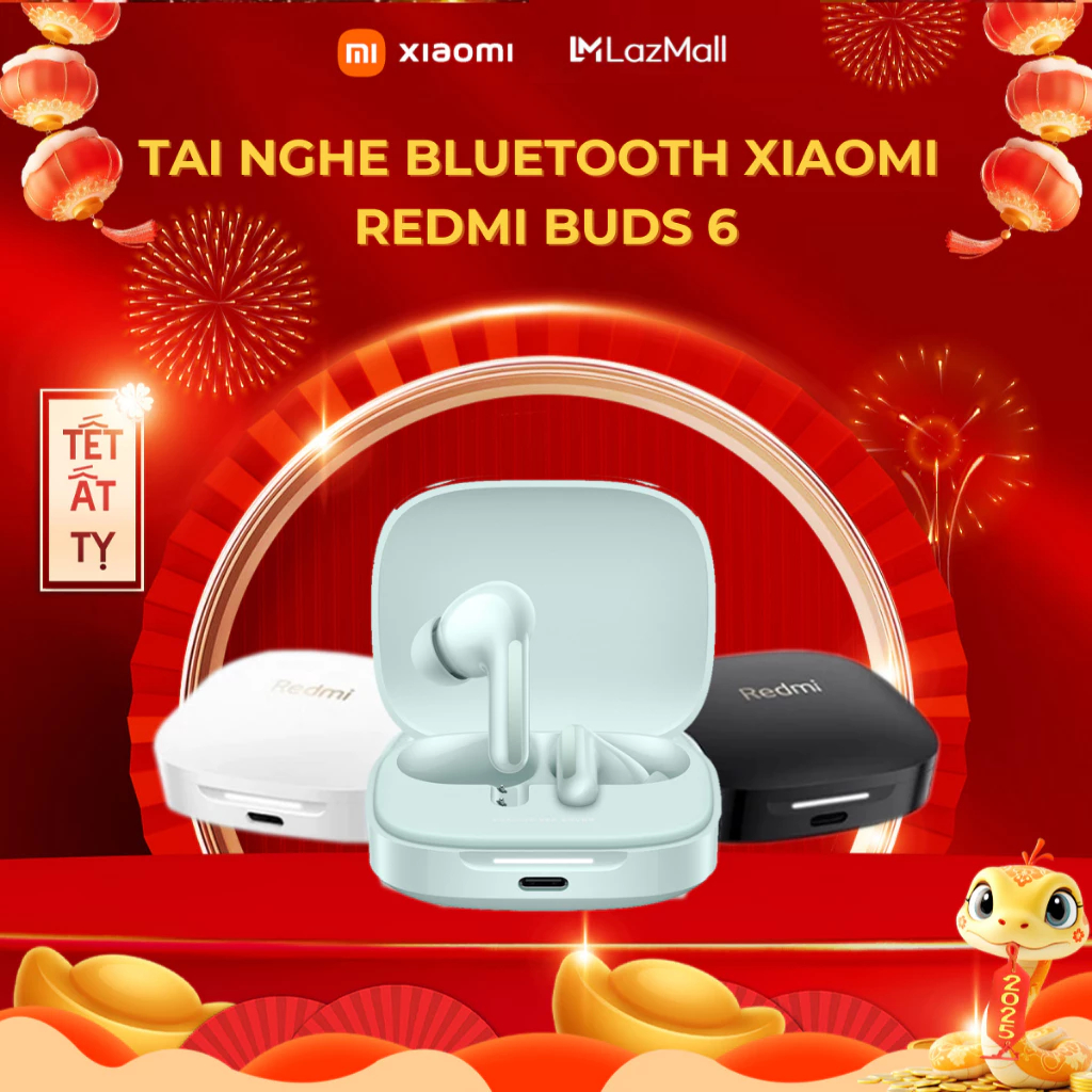 Tai Nghe Bluetooth Xiaomi Redmi Buds 6 - Hàng Chính Hãng, Bảo Hành 6 Tháng