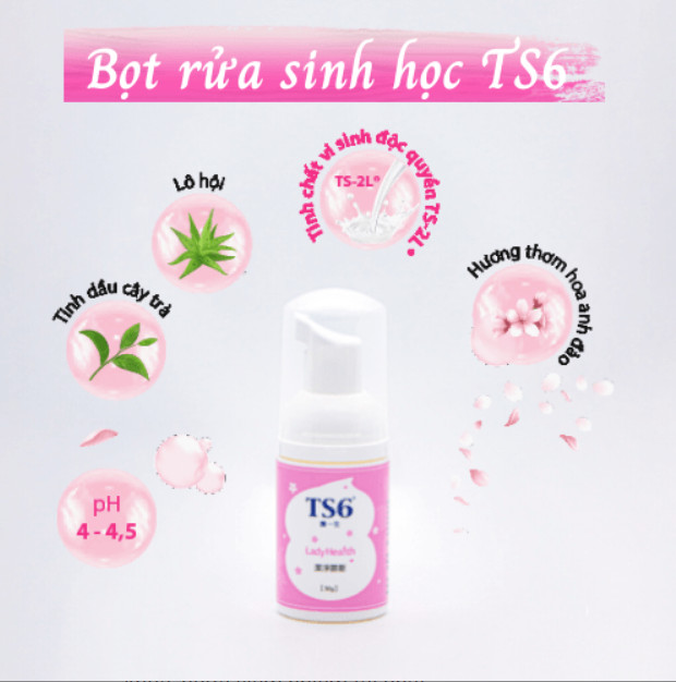 TS6 Lady Health Cleansing Mousse (Dung dịch vệ sinh cao cấp TS6 dạng bọt)