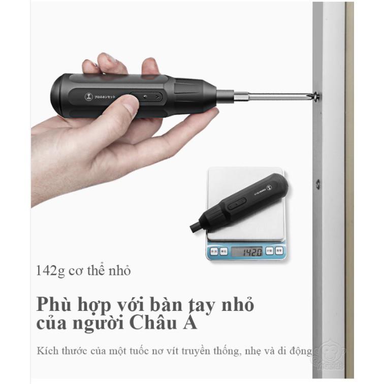 Tua vít cầm tay không dây nguồn pin sạc All in one Type-C Charing cổng sạc Type C