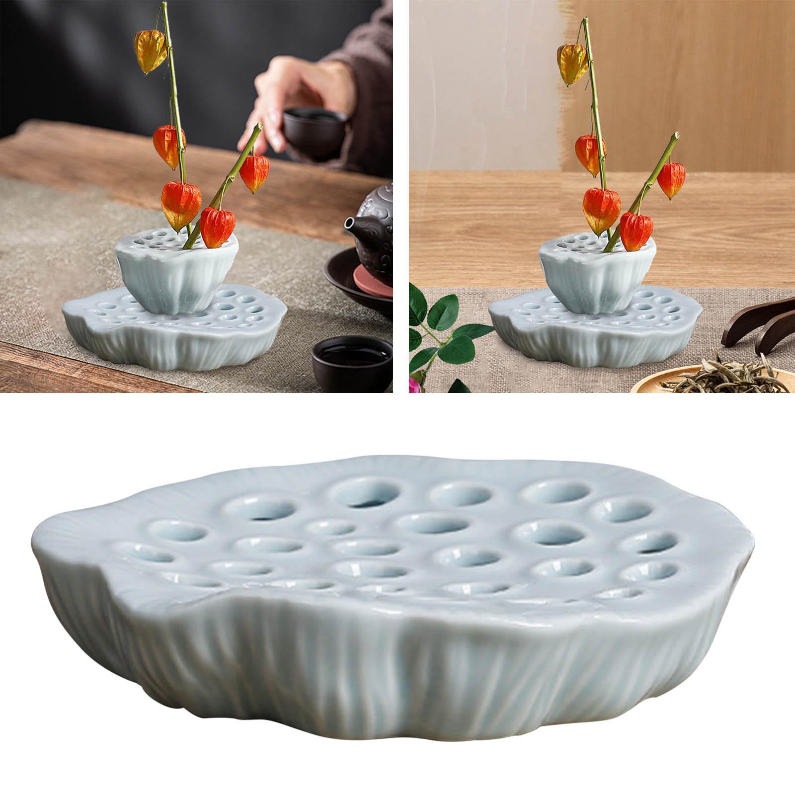 Lotus Shaped Floral Arrangements Frog Sturdy for Tea Ceremony Festival Hotel