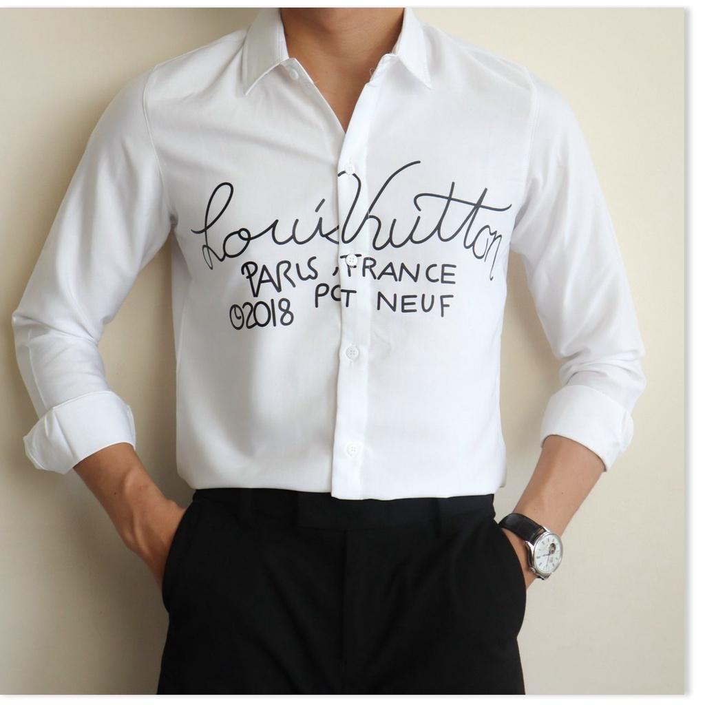 Áo sơ mi in thêu dài tay dành cho nam giới cực phong cách , hot 2021 MẪU MỚI NHẤT HIỆN NAY