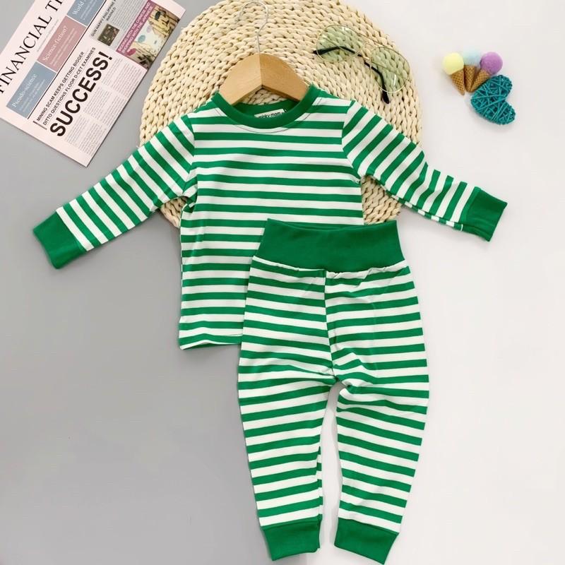 Bộ sọc minky mom bé trai bé gái