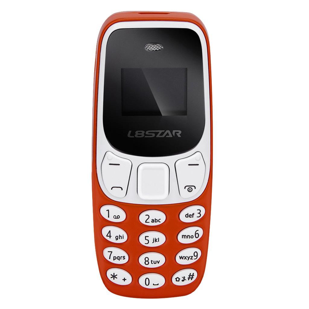 2xPortable Tiny Bluetooth Small Low BM10 Mobile Phone Orange