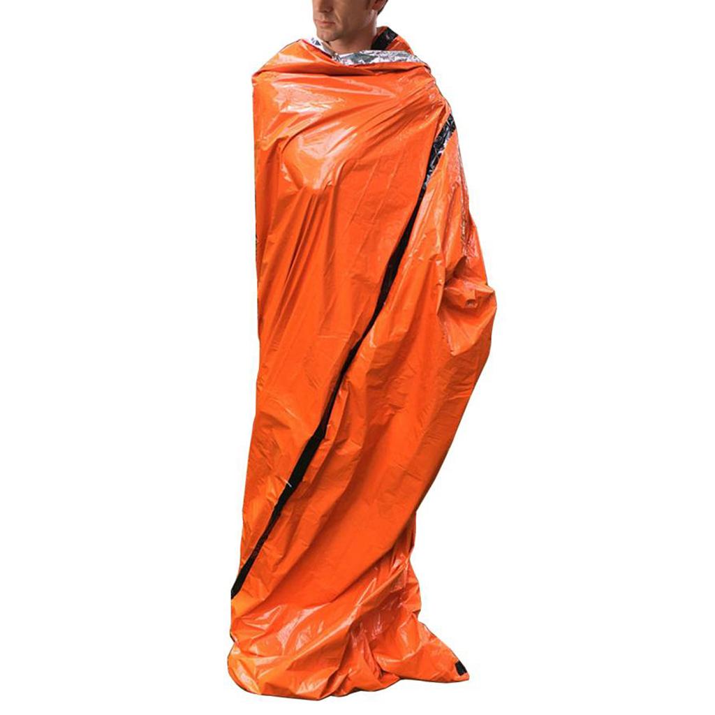Portable Emergency Sleeping Bag Outdoor Survival Whistle Tent Blanket