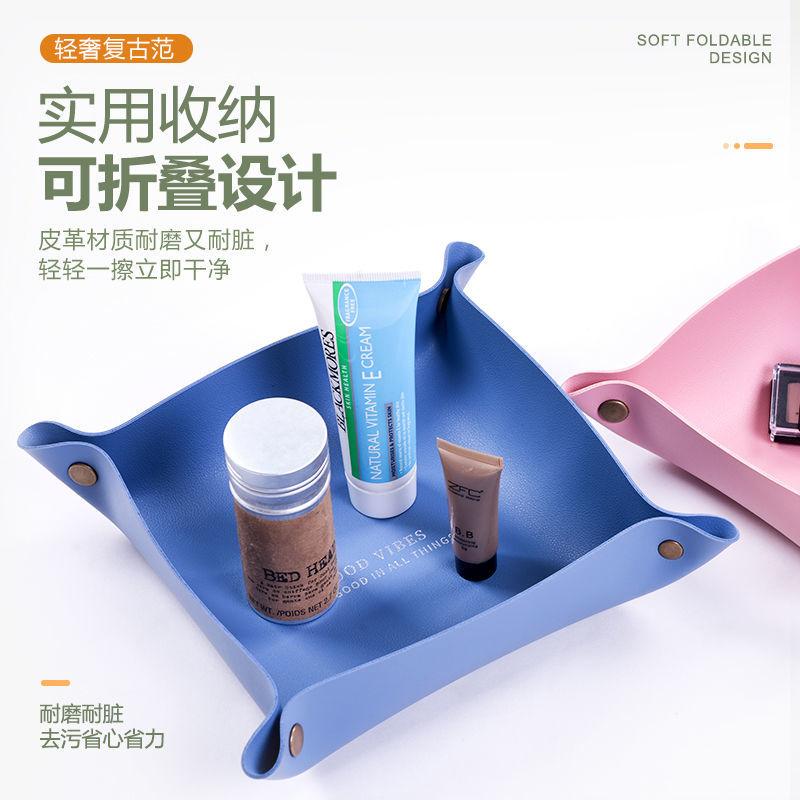 Hộp Đựng Đồ Trang Điểm Để Bàn Bằng Da Tiện Lợi