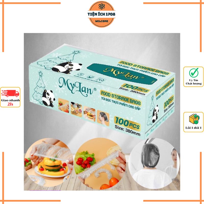 Hộp 100 màng bọc thực phẩm MyLan 38cm Co Dãn Tốt Dùng Được Cho Lò Vi Sóng