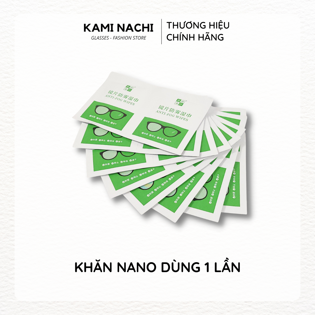 Hộp 50 miếng khăn lau nano hàng loại đặc biệt KAMI NACHI dùng 1 lần - Chống bám hơi nước, chống mờ sương cho kính