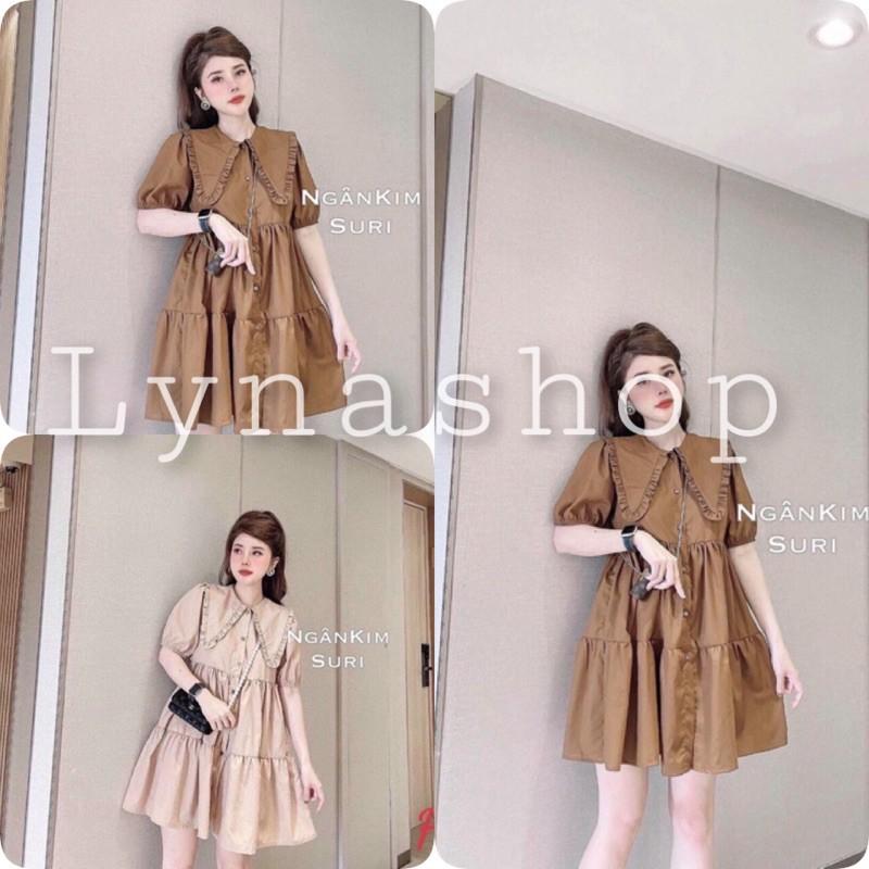 Đầm babydollVáy Babydoll Cổ Bèo Tay Phồng 3 Tầng Dễ ThươngVáy nữ,váy suông dáng sang chảnh mặc lên tôn dáng 2màu xinh