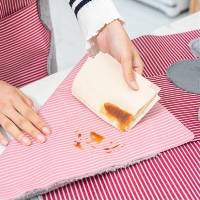 Tạp Dề Chống Nước SWEETY Họa Tiết Kẻ Sọc Dày Dặn Có Túi Và Miếng Lau Tay