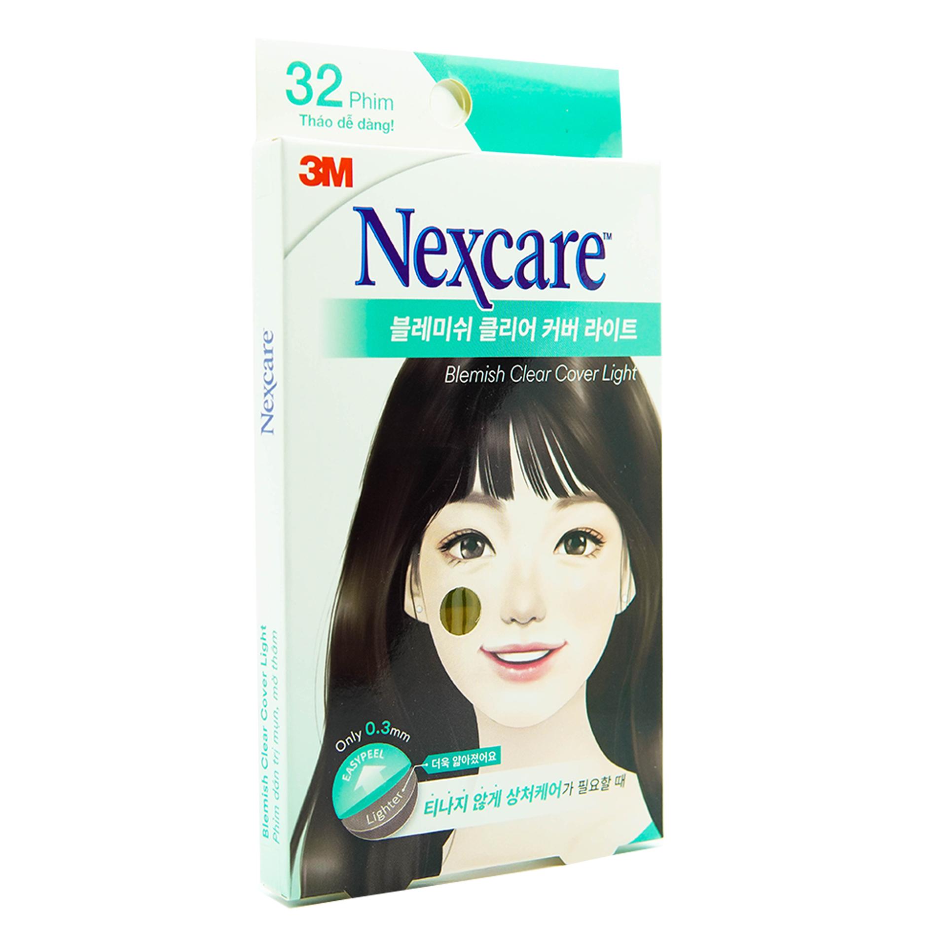 Miếng dán mụn Nexcare 3M hộp 32 miếng (24 miếng 8mm, 8 miếng 12mm) - Siêu mỏng, không thấm nước BBC LIGHT