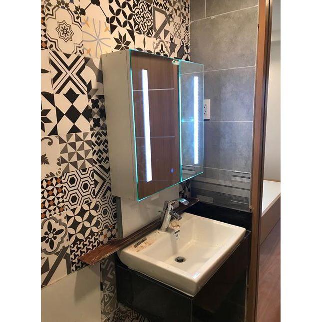 TỦ GƯƠNG TREO NHÀ TẮM, TỦ GƯƠNG PHÒNG TẮM THÔNG MINH SMHOME NT03 - TÍCH HỢP ĐÈN LED VÀ CÔNG TẮC CẢM ỨNG TRÊN GƯƠNG