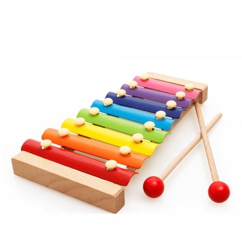 Đàn gõ 8 thanh xylophone cho bé- Đồ chơi gỗ thông minh