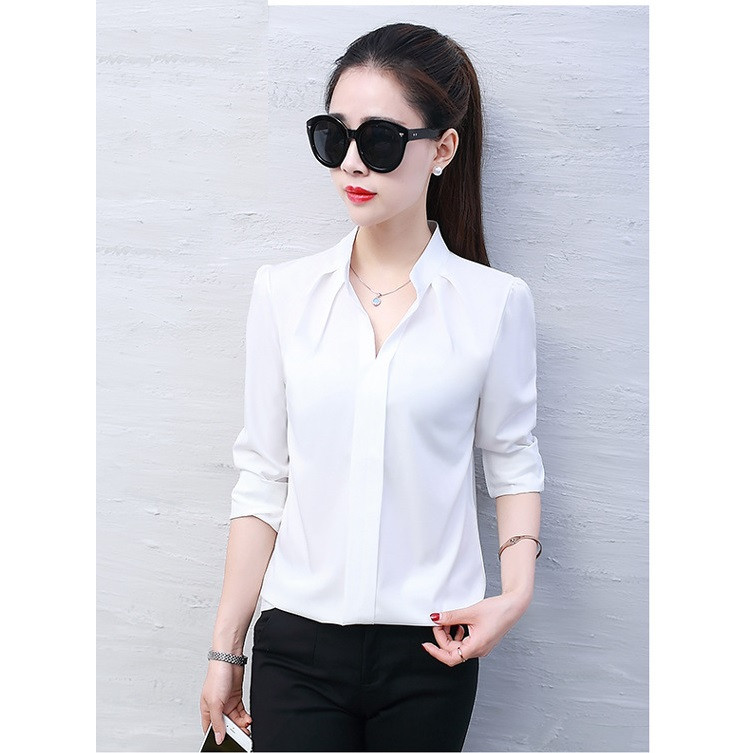 Áo sơ mi nữ ARCTIC HUNTER thiết kế cổ V tay dài công sở SM08