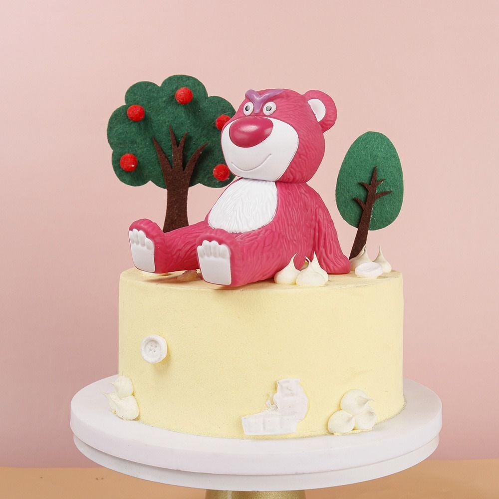 Giá đỡ kệ đỡ điện thoại, máy tính bảng gấu dâu Lotso cute đáng yêu trang trí bàn học, ô tô