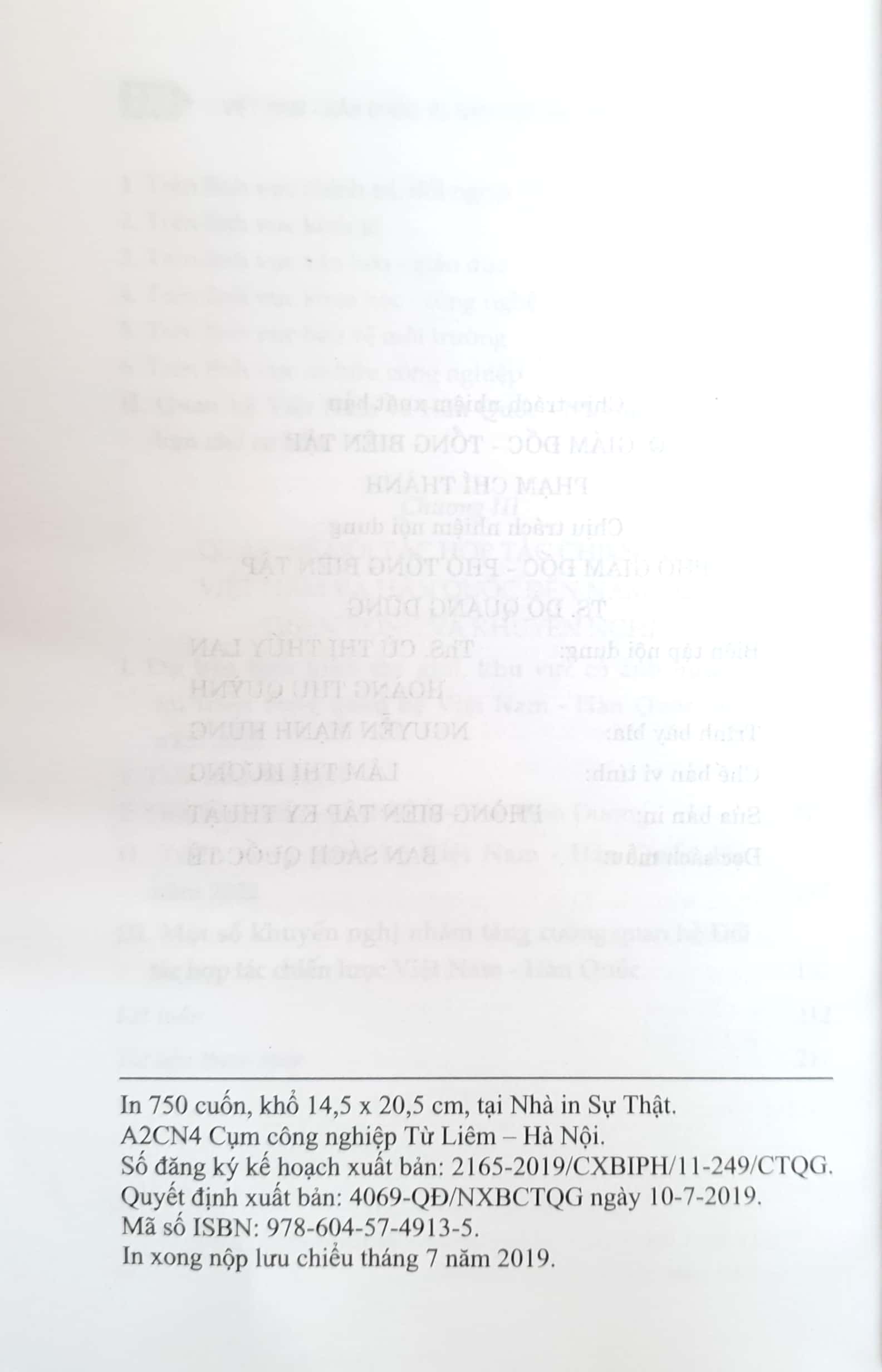 Việt Nam - Hàn Quốc: 25 năm hợp tác, phát triển (1992 - 2017) và triển vọng đến năm 2022