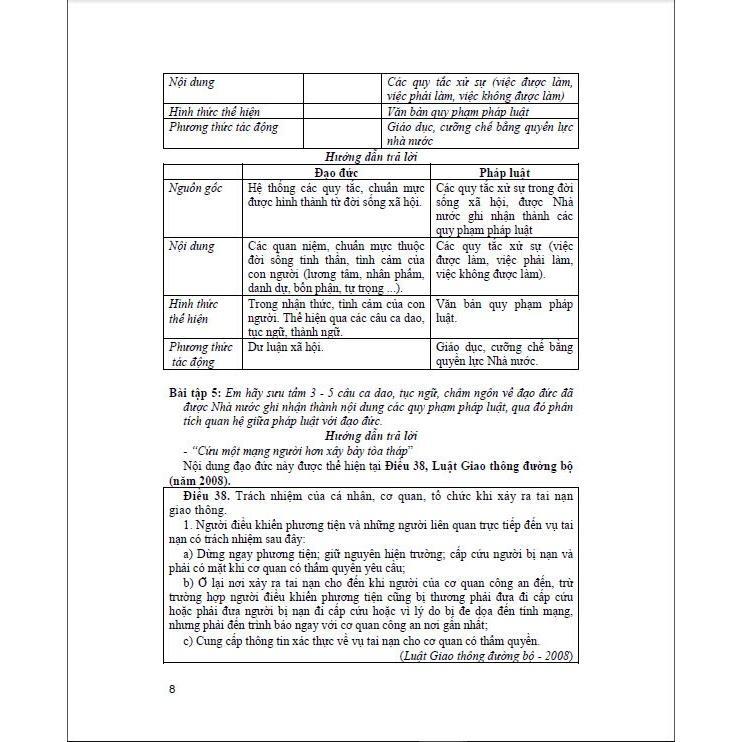 Sách - Hướng Dẫn Trả Lời Câu Hỏi &amp; Bài Tập GDCD Tự Luận &amp; Trắc Nghiệm - Luyện Thi THPT - Hồng Ân