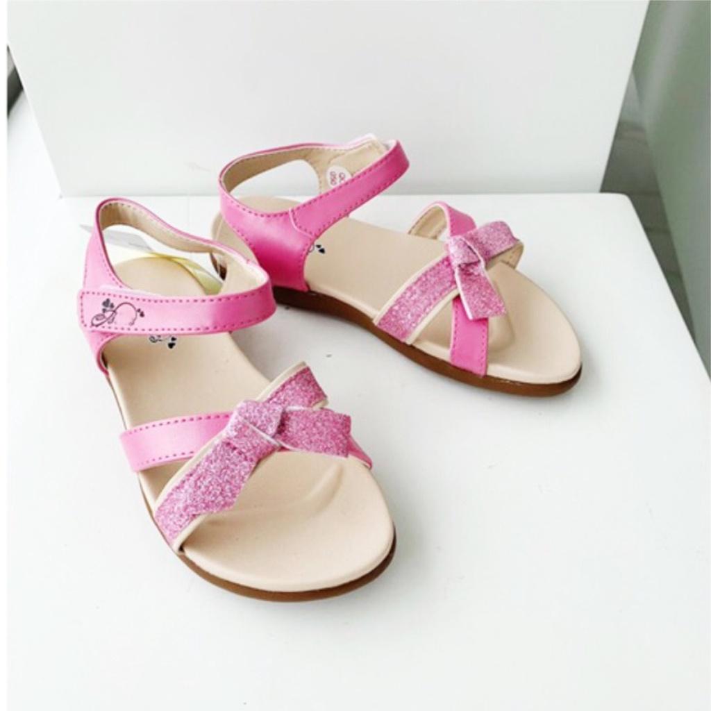 Sandal bé gái quai đan chéo phối nhũ - DRG000500 21505