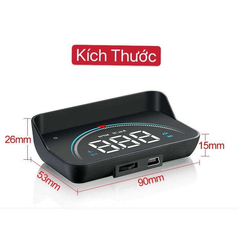 HUD M8 ( thiết bị hắt kính, hiển thị tốc độ trên kính lái )