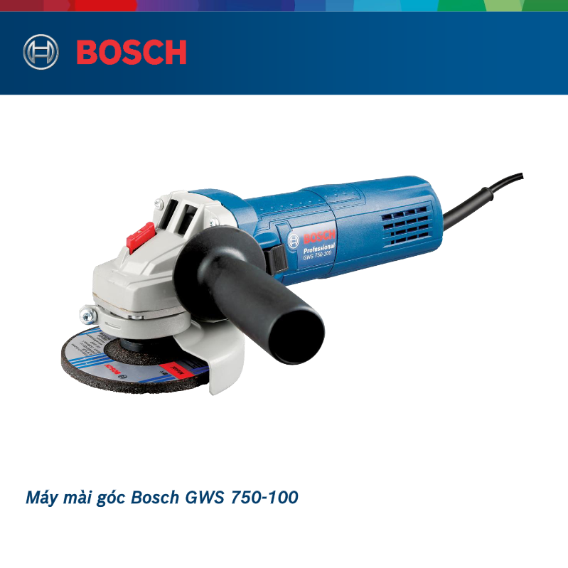 Combo Máy mài góc Bosch GWS 750-100 và Đĩa cắt kim cương 105x20/16mm granite