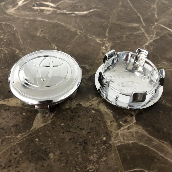 Logo chụp mâm bánh xe ô tô Toyota, đường kính ngoài 57mm