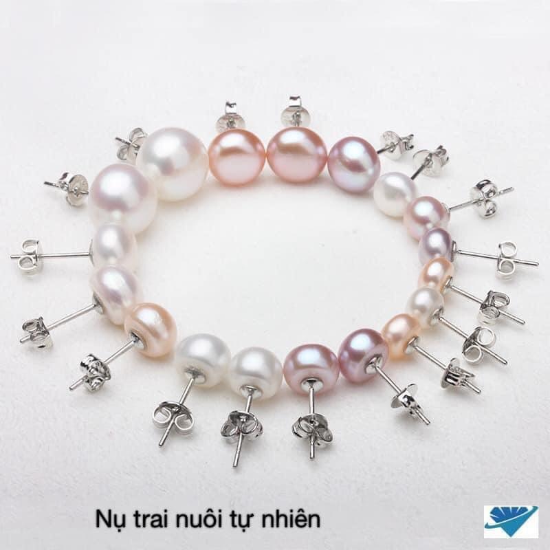 Bông Tai Bạc Thật Đính Ngọc Trai Nước Ngọt Bông Tai Nữ Sang Trọng Bạc 99 Gentle Flower