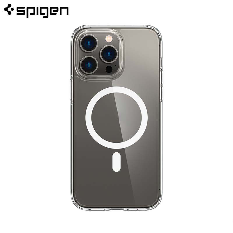 Ốp Lưng dành cho iPhone 14/14 Plus/14 Pro/14 Pro Max SPIGEN Crystal Hybrid MagFit White - Hàng Chính Hãng