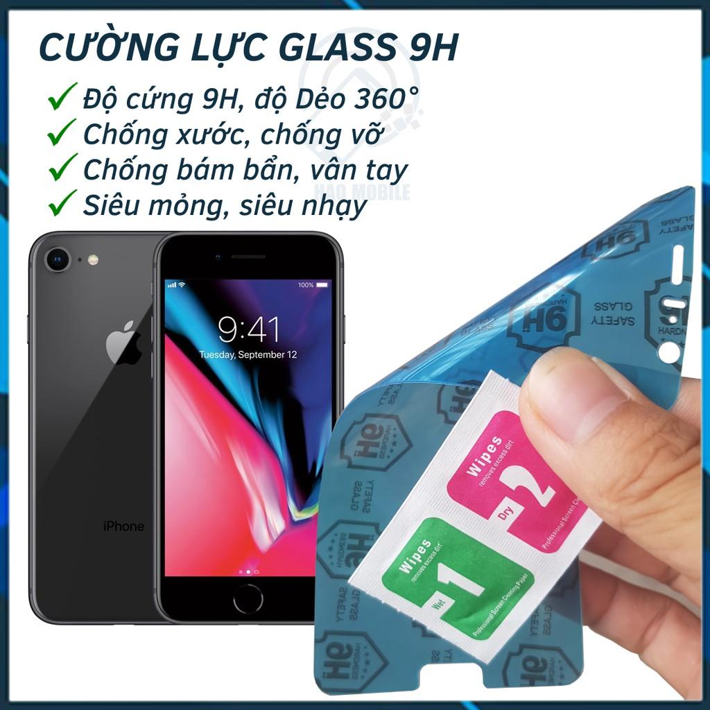 Dán cường lực nano dẻo mặt trước, sau cho iPhone 4, 4s, 5, 5s, 6, 6s, 7, 8