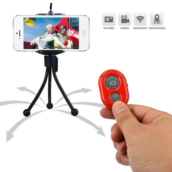 Remote Điều khiển chụp ảnh không dây bluetooth từ xa cho điện thoại Shutter tiện lợi siêu bền đi du lịch dã ngoại selfie