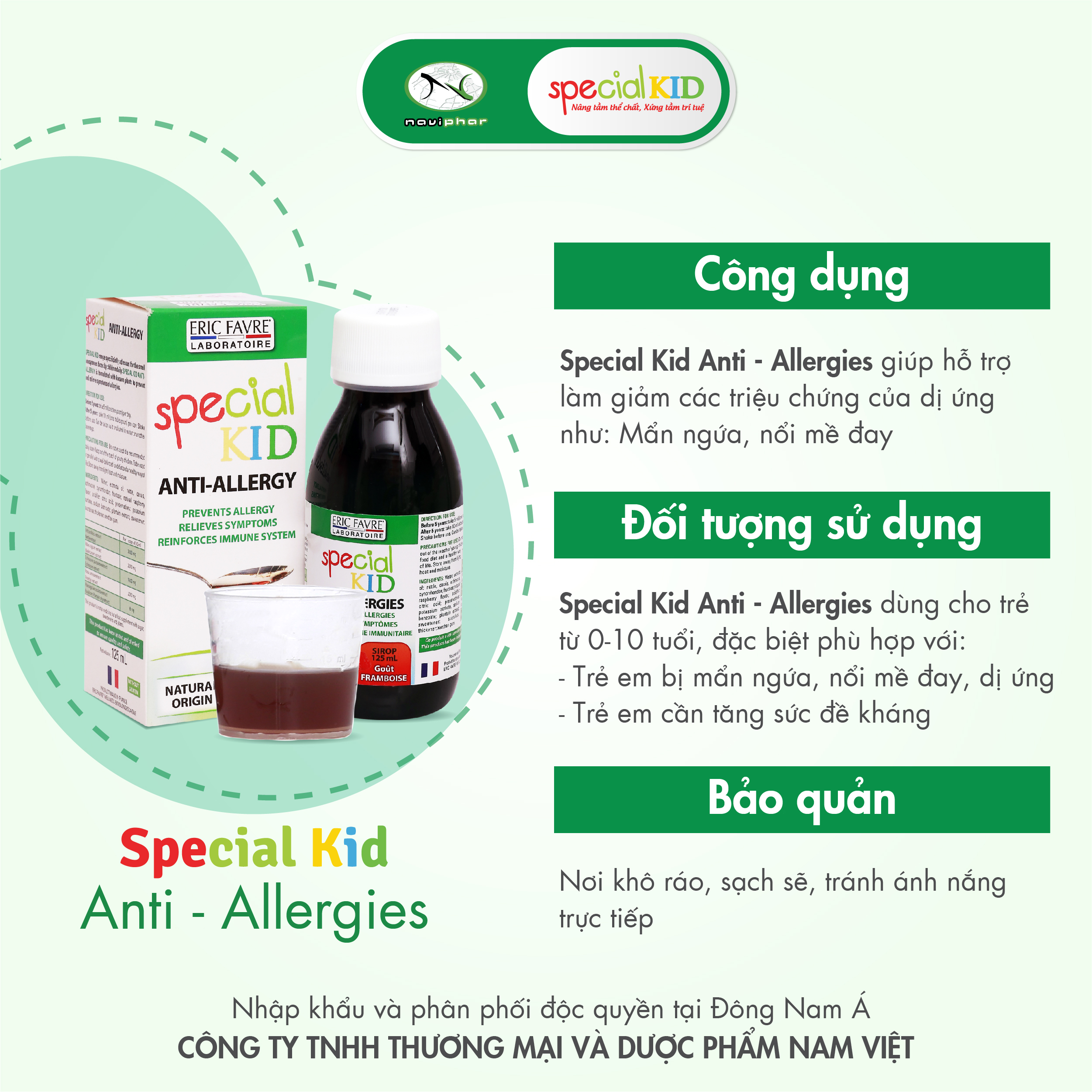 TPBVSK Special Kid Anti-Allergies - Hỗ trợ làm giảm các triệu chứng của dị ứng mẩn ngứa, nổi mề đay (125ml) [Siro – Nhập khẩu Pháp]