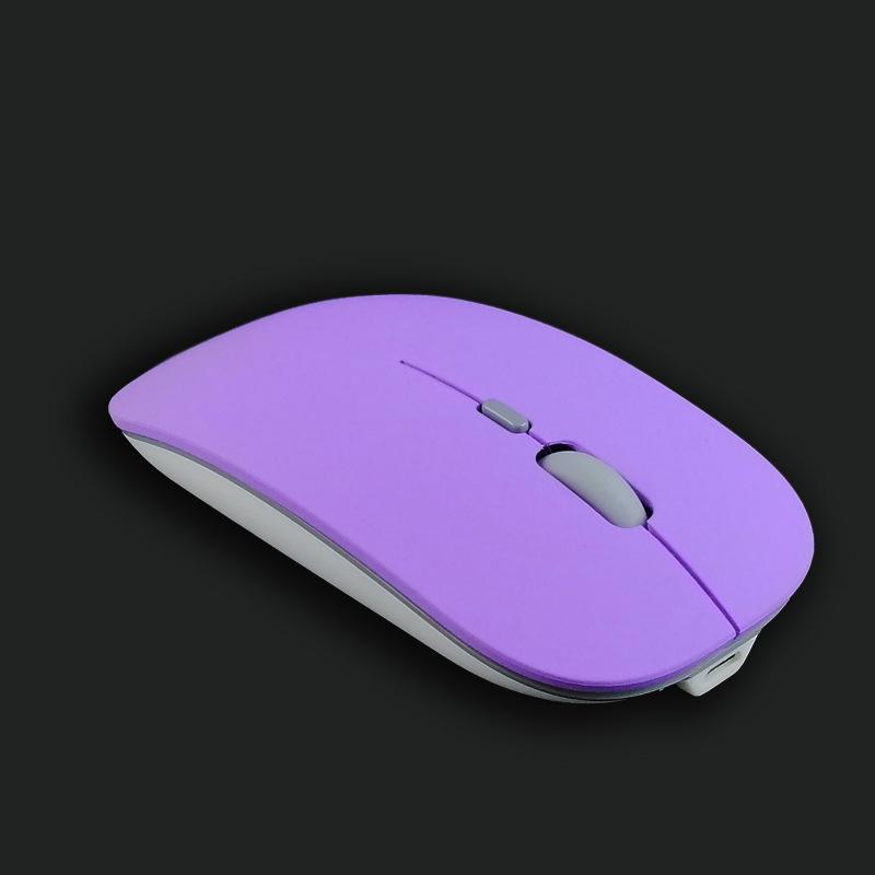 Mới 2.4G Tặng Chuột Không Dây + Bluetooth 5.0 Hai Chế Độ Chuột 1600 DPI Mini Cực Silent Chuột màu Tím Hồng Trắng Chuột Chơi Game